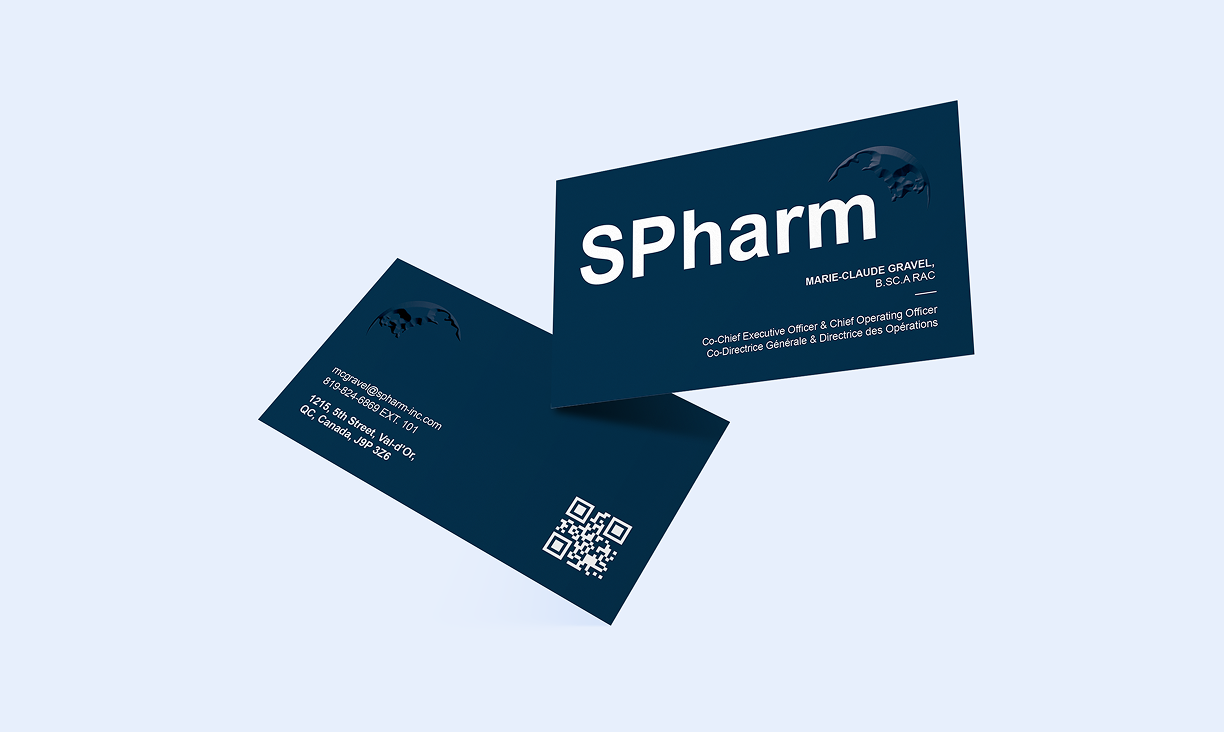 Cartes d'affaires du projet Spharm